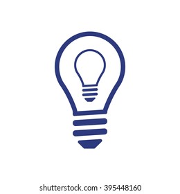 Bulb  icon, vector illustration. Flat design style