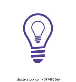 Bulb  icon, vector illustration. Flat design style