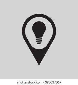 Bulb   icon, vector illustration. Flat design style