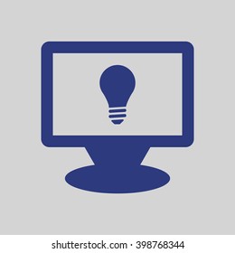 Bulb   icon, vector illustration. Flat design style