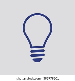 Bulb  icon, vector illustration. Flat design style
