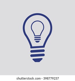 Bulb  icon, vector illustration. Flat design style