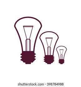 Bulb  icon, vector illustration. Flat design style