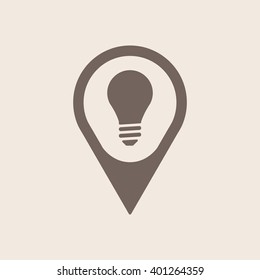 Bulb   icon, vector illustration. Flat design style