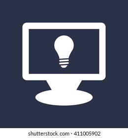Bulb   icon, vector illustration. Flat design style