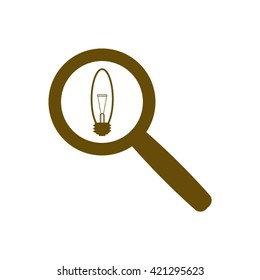 bulb icon, vector illustration. Flat design style
