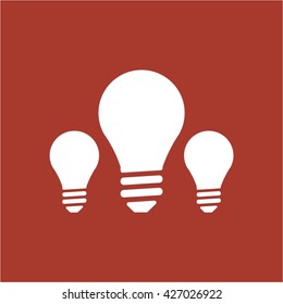 Bulb   icon, vector illustration. Flat design style