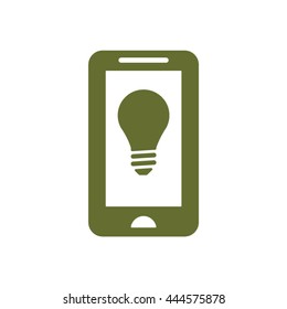 Bulb   icon, vector illustration. Flat design style