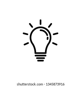 Bulb Icon Vector Illustration Logo Template
