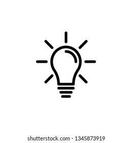 Bulb Icon Vector Illustration Logo Template
