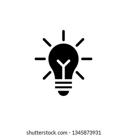 Bulb Icon Vector Illustration Logo Template
