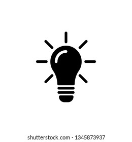 Bulb Icon Vector Illustration Logo Template
