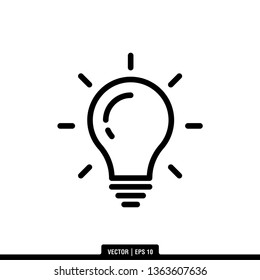 Bulb Icon Vector Illustration Logo Template