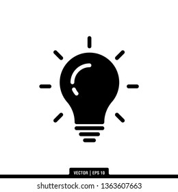 Bulb Icon Vector Illustration Logo Template