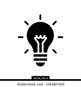 Bulb Icon Vector Illustration Logo Template