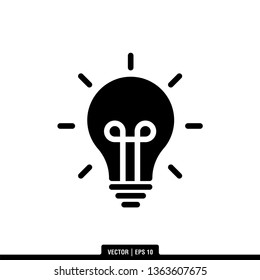 Bulb Icon Vector Illustration Logo Template