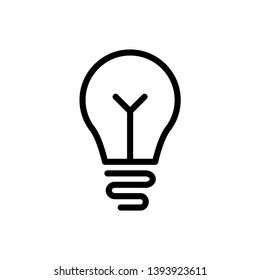 Bulb Icon Vector Illustration Logo Template