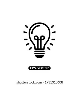 Bulb icon vector illustration logo template for many purpose. Isolated on white background.