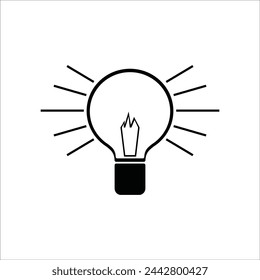 Bulb icon vector illustration logo desain