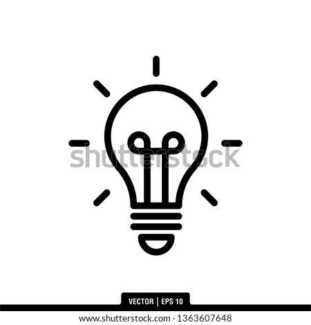 Bulb Icon Vector Illustration Logo Template