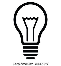 Bulb icon Vector Illustration on the white background.