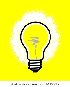 Icono de bombilla, conjunto de Ilustraciones vectoriales de bombilla, Idea symbol, lámpara eléctrica, luz, innovación, solución, pensamiento creativo, símbolo eléctrico, Icono de bombilla Ideal para ideas, conjunto de iconos de lámpara. 