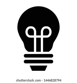 Bulb Icon, Vector Illustration,User Interface Glyph