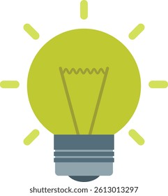 Bulb icon vector image. Suitable for mobile apps, web apps and print media.