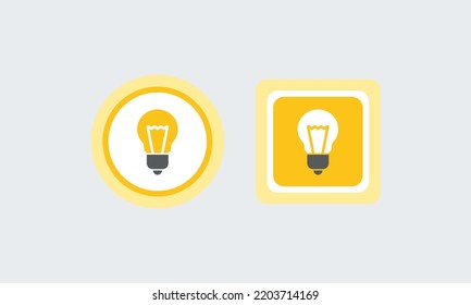 vector de icono de bombilla, innovación Idea, diseño de logotipo de punta, ilustración de estilo plano