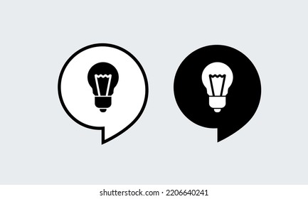 bulb icon vector, innovation Idea, tip logo design, flat style, illustration