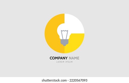 vector de icono de bombilla, innovación Idea, diseño de logotipo de punta, ilustración de estilo plano