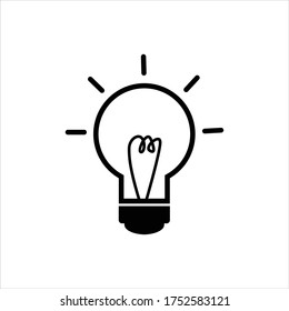 bulb icon vector lamp illustration