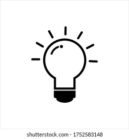ilustración de lámpara vectorial de icono de bombilla