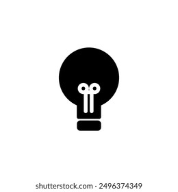 Bulb icon vector. Light icon.