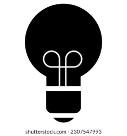 Bulb icon vector. Light illustration sign. Electricity symbol or logo.