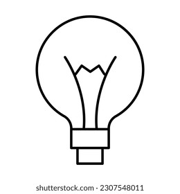 Bulb-Icon-Vektorgrafik. Lichtbildzeichen. Elektrisches Symbol oder Logo.