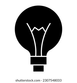 Bulb icon vector. Light illustration sign. Electricity symbol or logo.