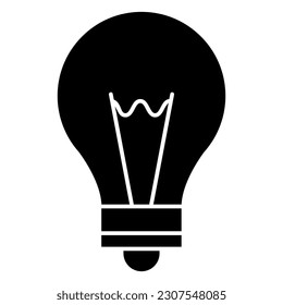 Vector de icono de la bombilla. Señal de ilustración ligera. Símbolo o logotipo de electricidad.