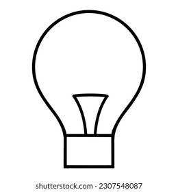 Bulb-Icon-Vektorgrafik. Lichtbildzeichen. Elektrisches Symbol oder Logo.