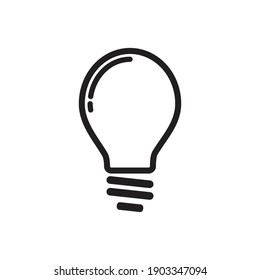 diseño de logotipo vectorial de icono de bombilla, ilustración de estilo plano