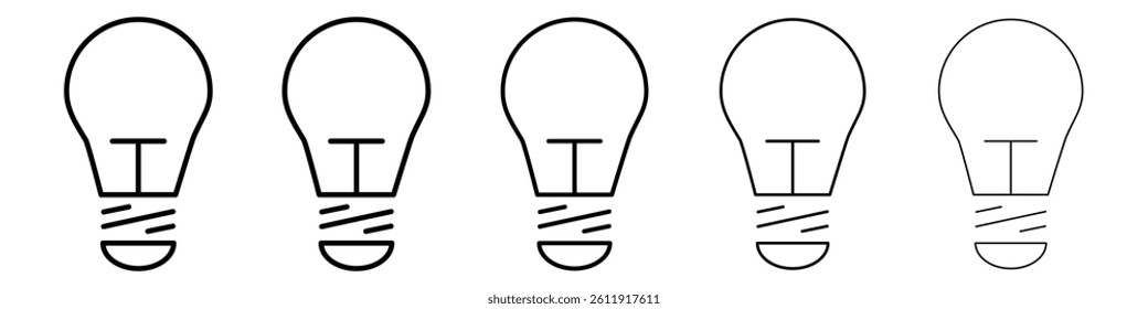 Bulb icon Vector logo sign