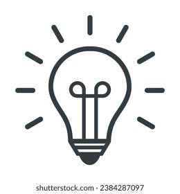 Bulb icon vector on trendy design
