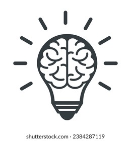Bulb icon vector on trendy design