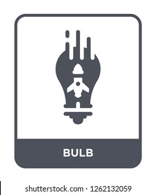 bulb icon vector on white background, bulb trendy filled icons from Startup stategy and success collection, bulb simple element illustration