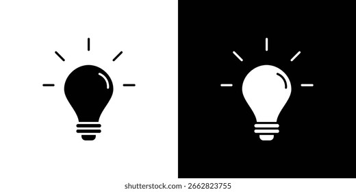 Gráficos escalables de Vector de icono de bombilla