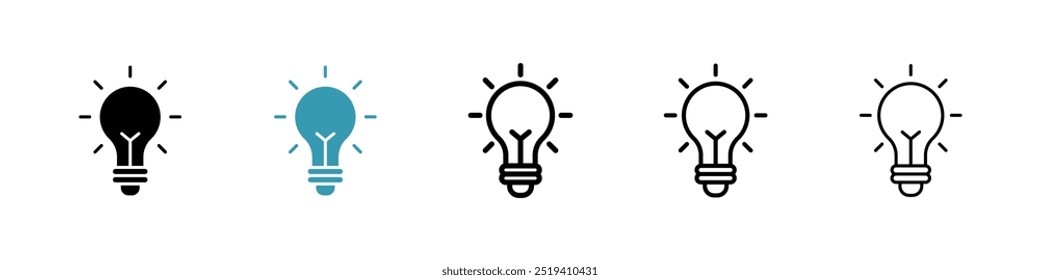 Bulb icon vector icon set. EPS 10
