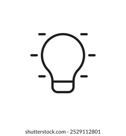 Bulb icon Vector set outline