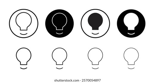 Bulb icon Vector set outline