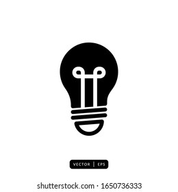Bulb Icon Vector - Sign or Symbol