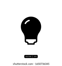 Bulb Icon Vector - Sign or Symbol
